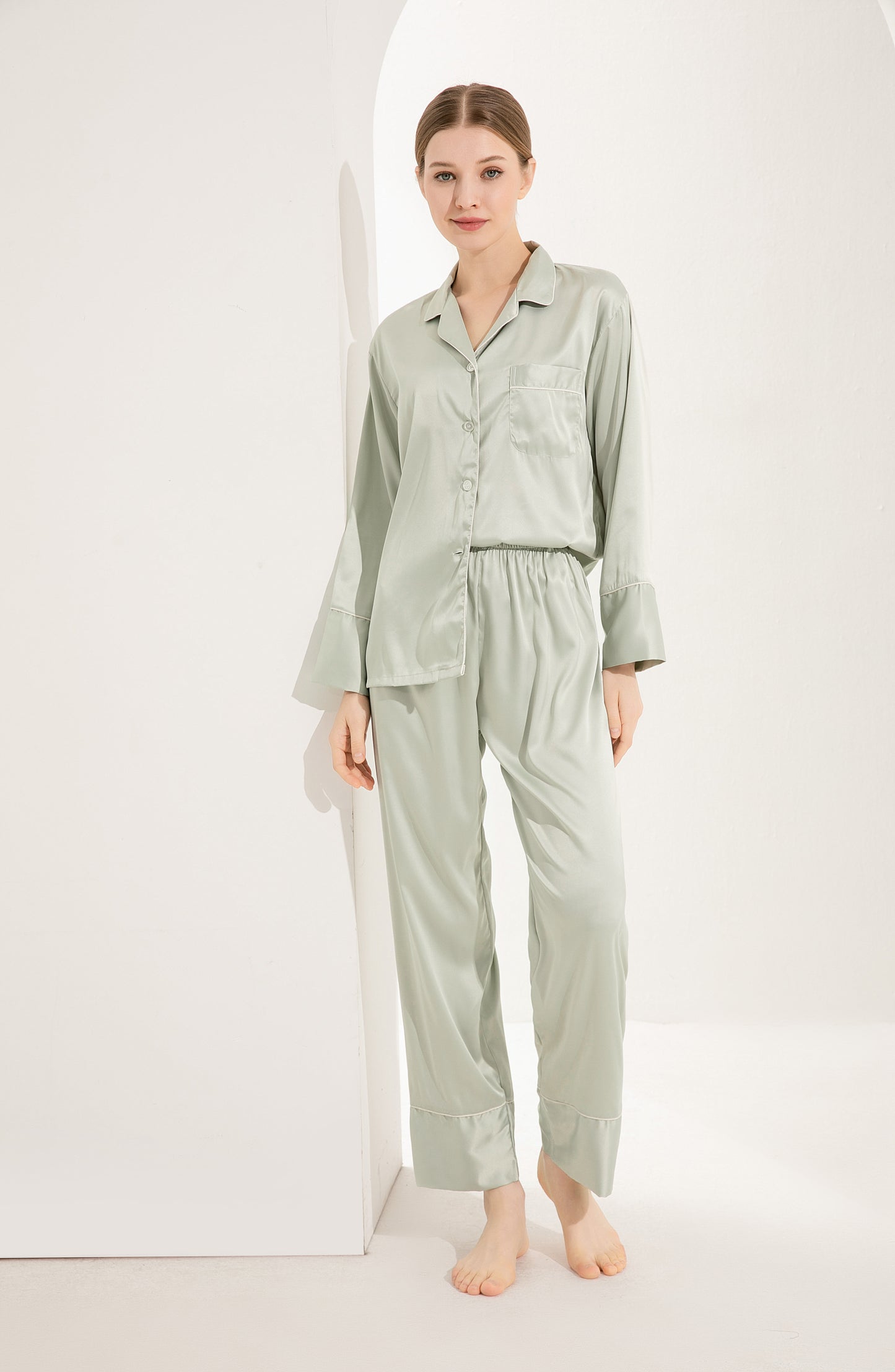 Pijama de Manga Larga y Pantalón