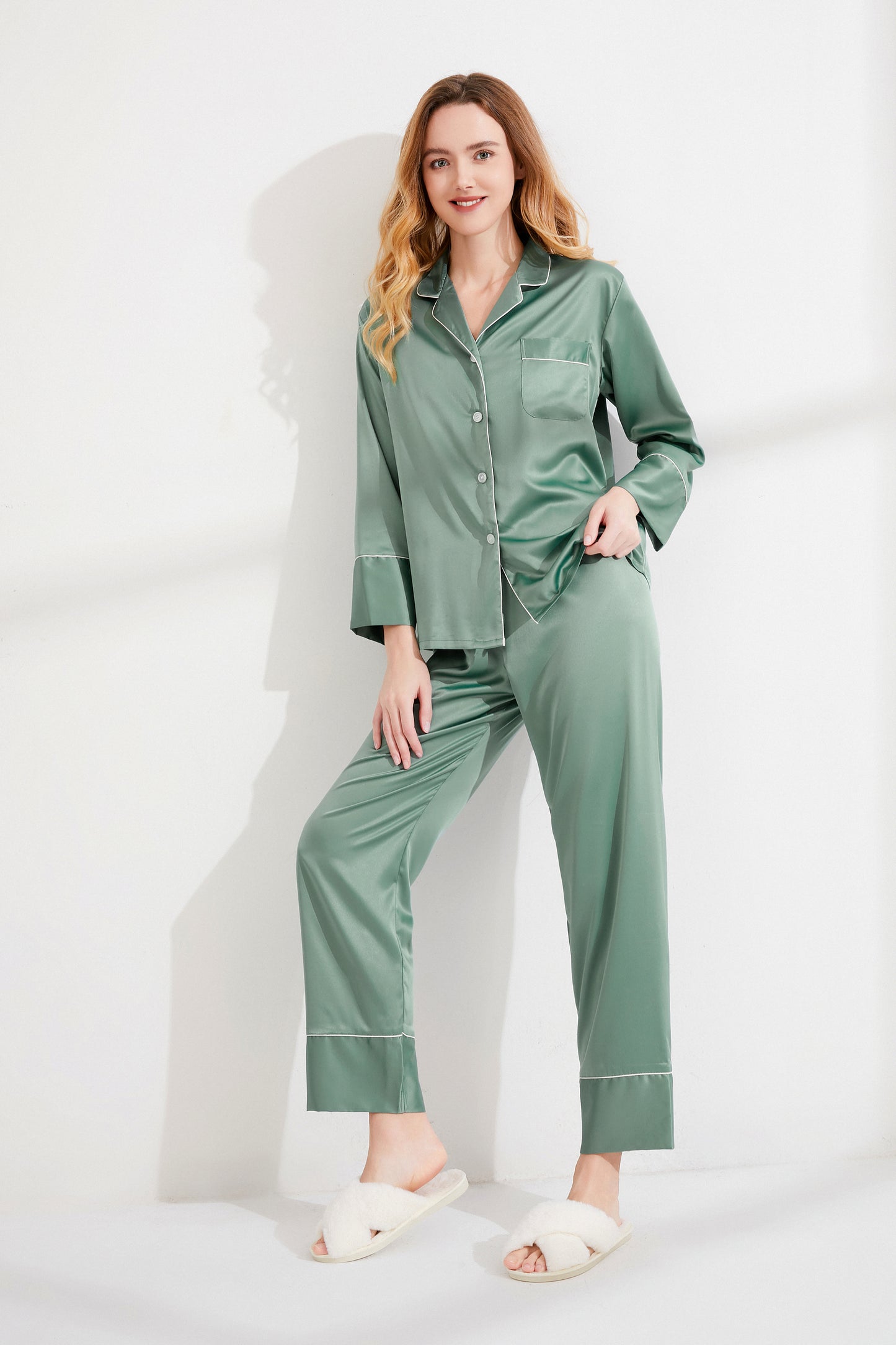 Pijama de Manga Larga y Pantalón