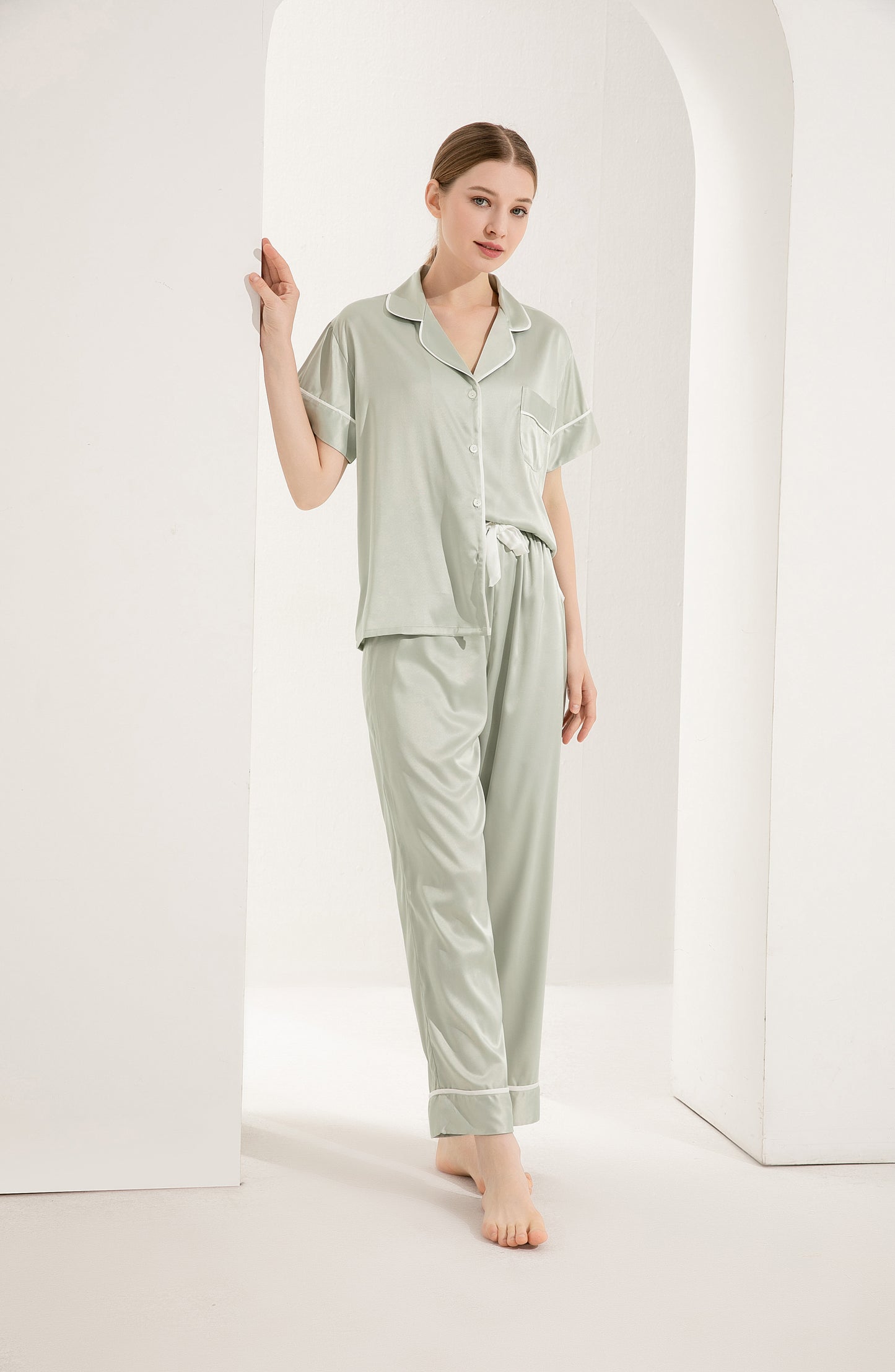 Pijama de Manga Corta y Pantalon