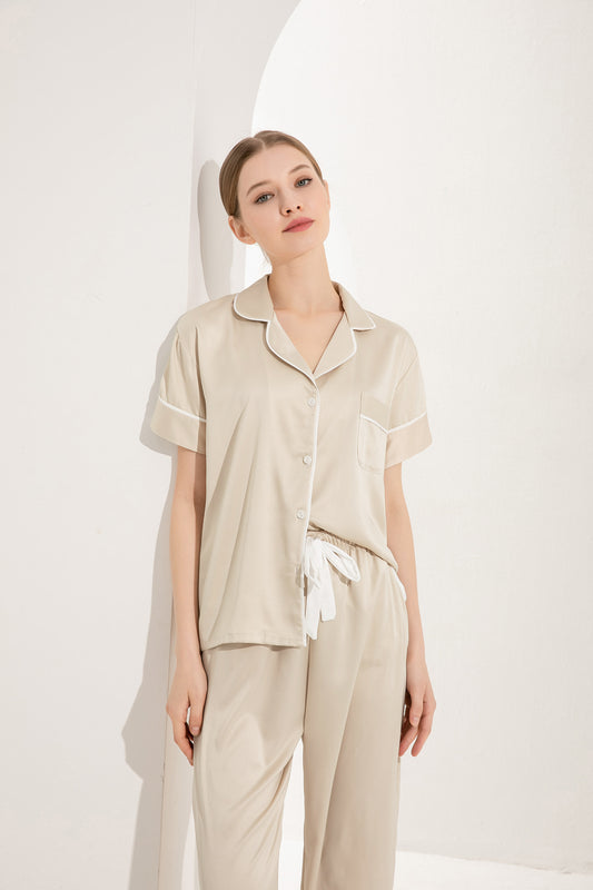 Pijama de Manga Corta y Pantalon