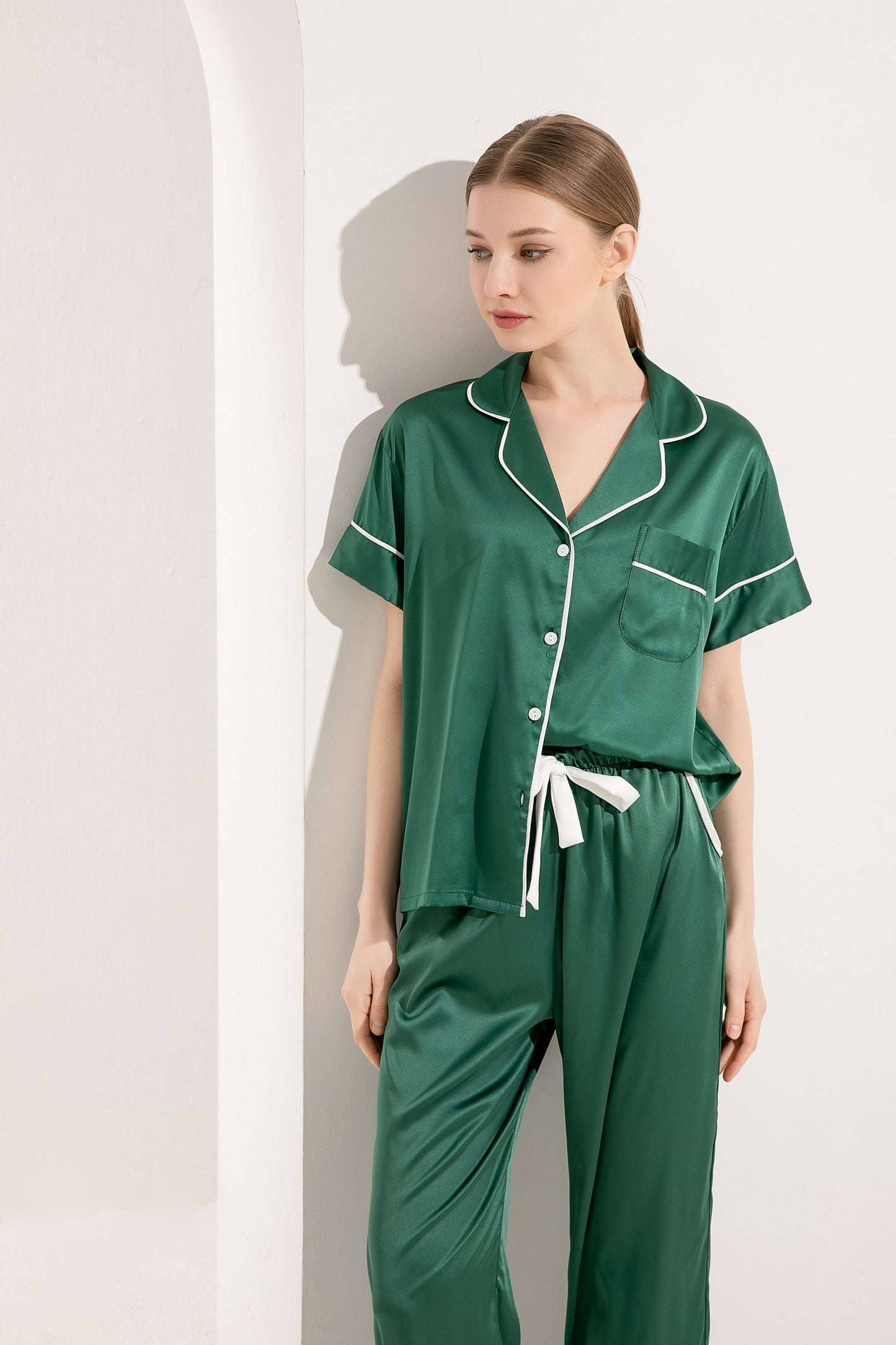 Pijama de Manga Corta y Pantalon