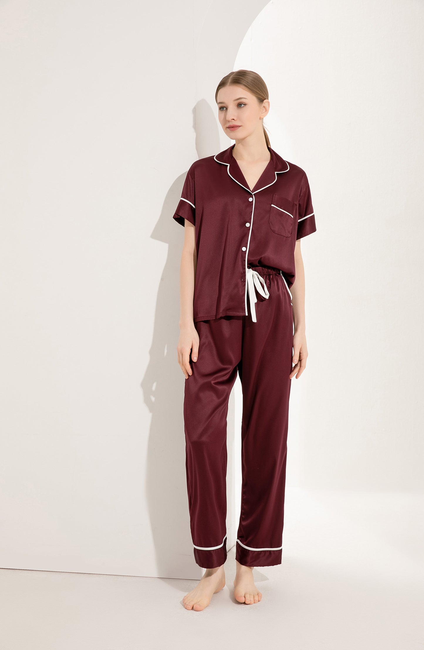 Pijama de Manga Corta y Pantalon