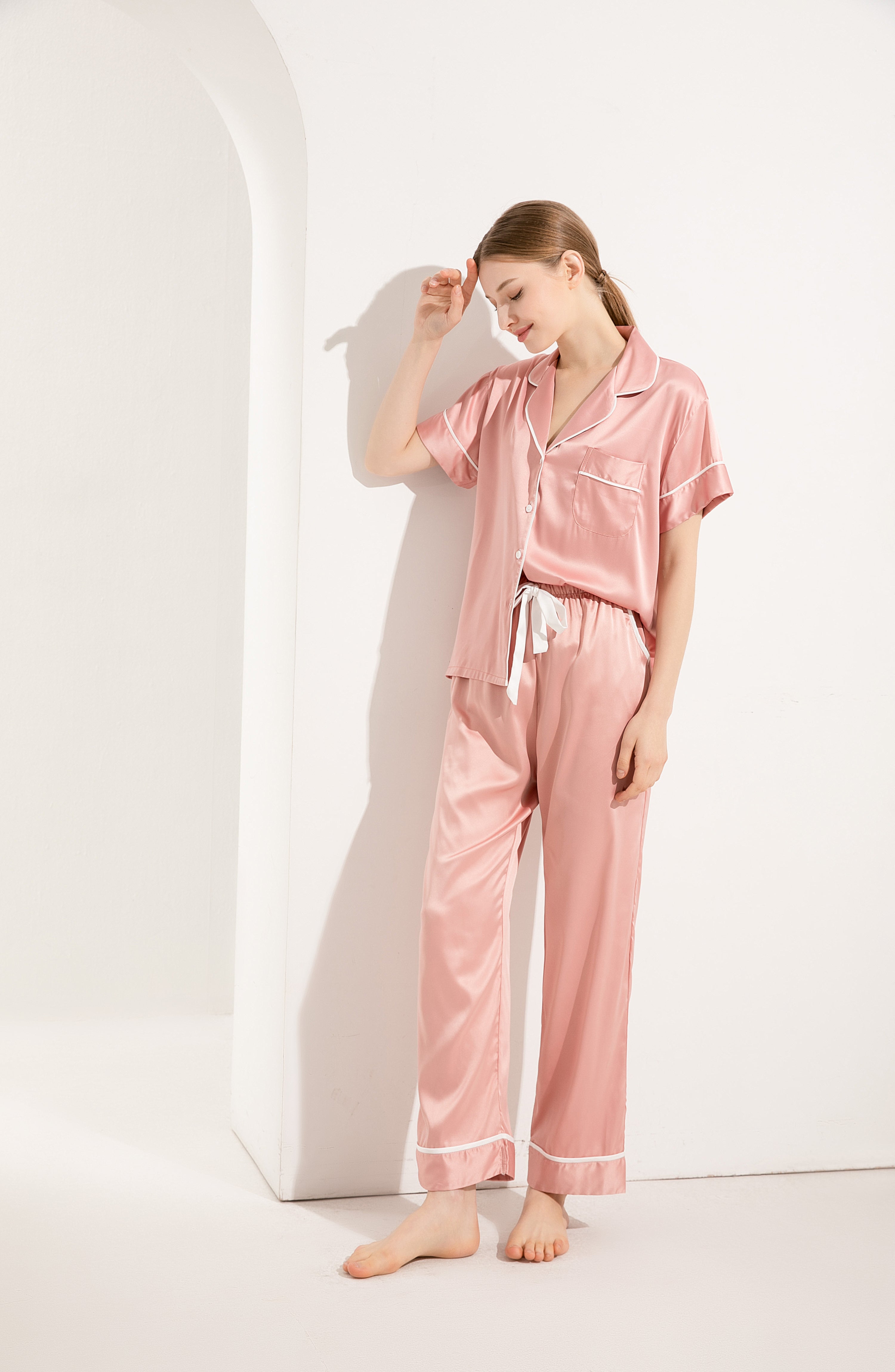 Pijama de Manga Corta y Pantalon