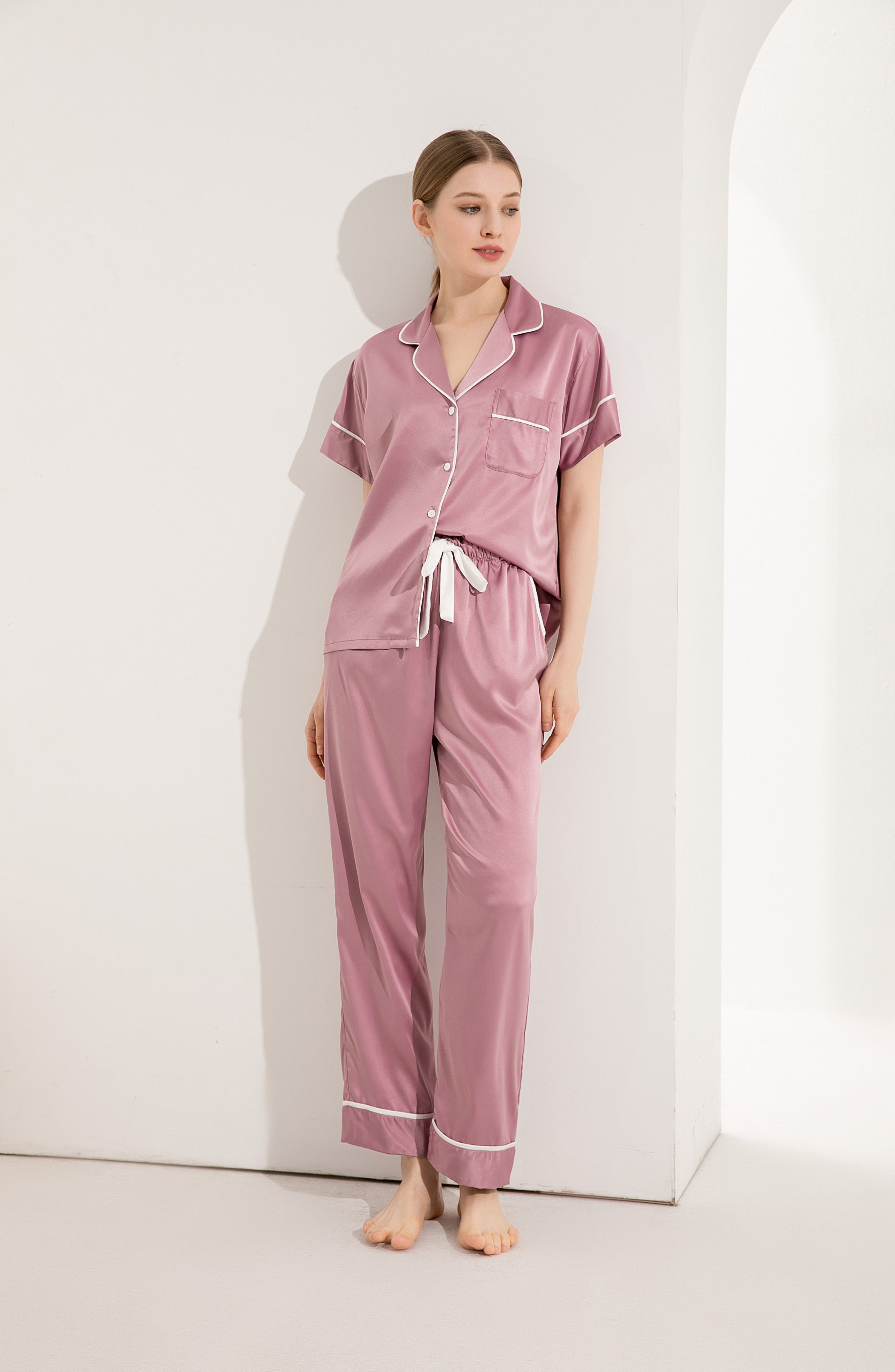 Pijama de Manga Corta y Pantalon