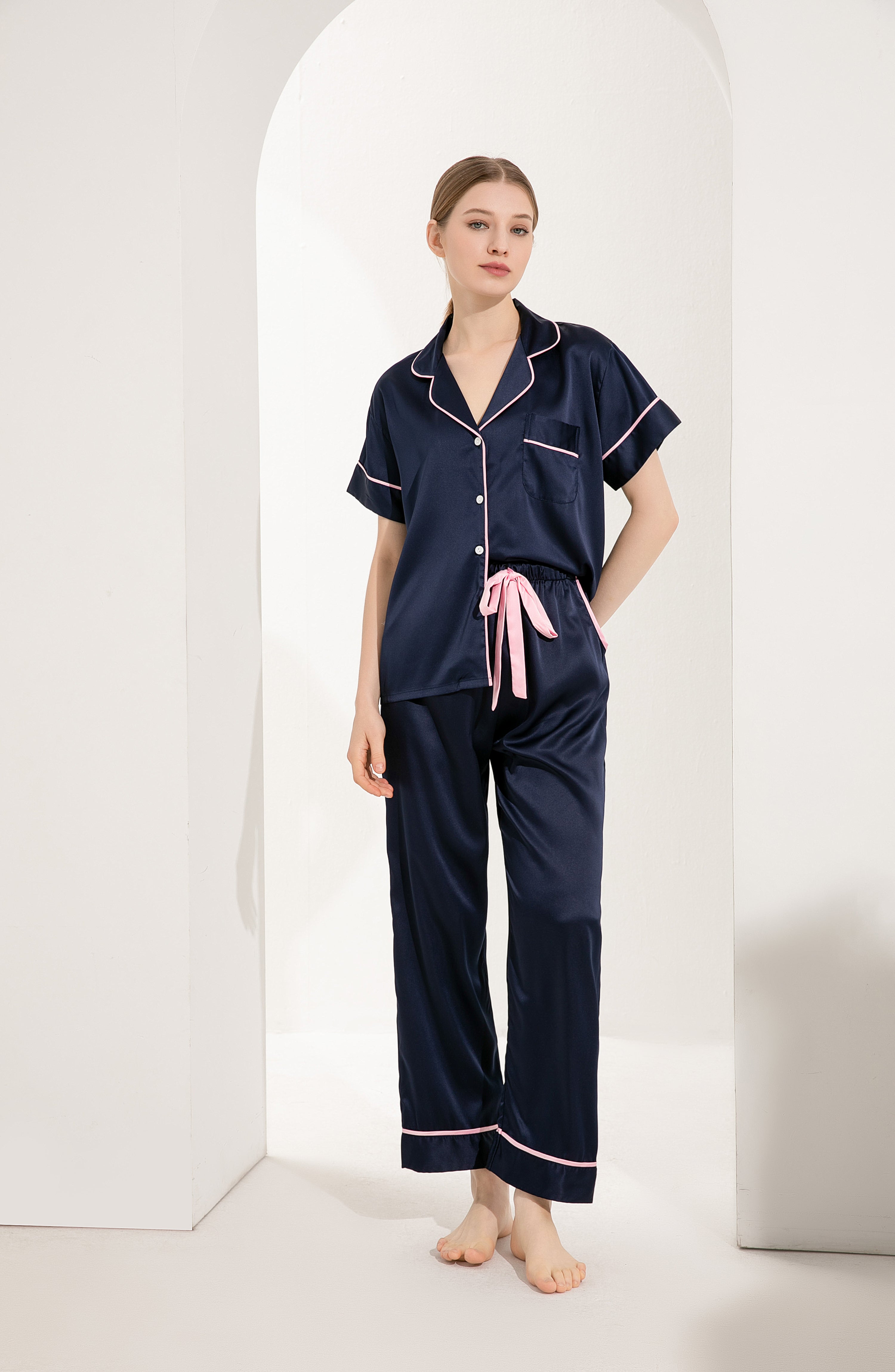 Pijama de Manga Corta y Pantalon