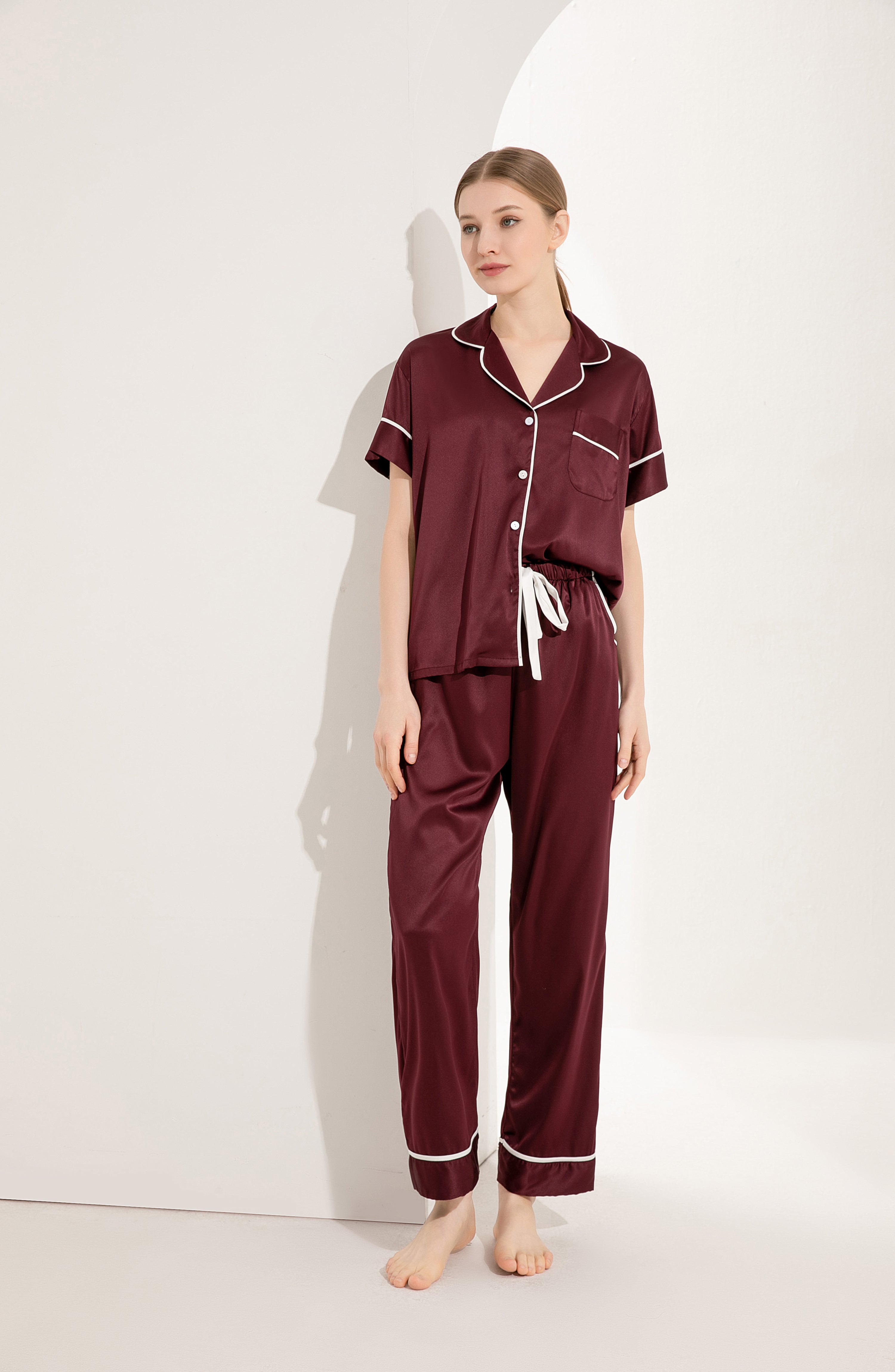 Pijama de Manga Corta y Pantalon