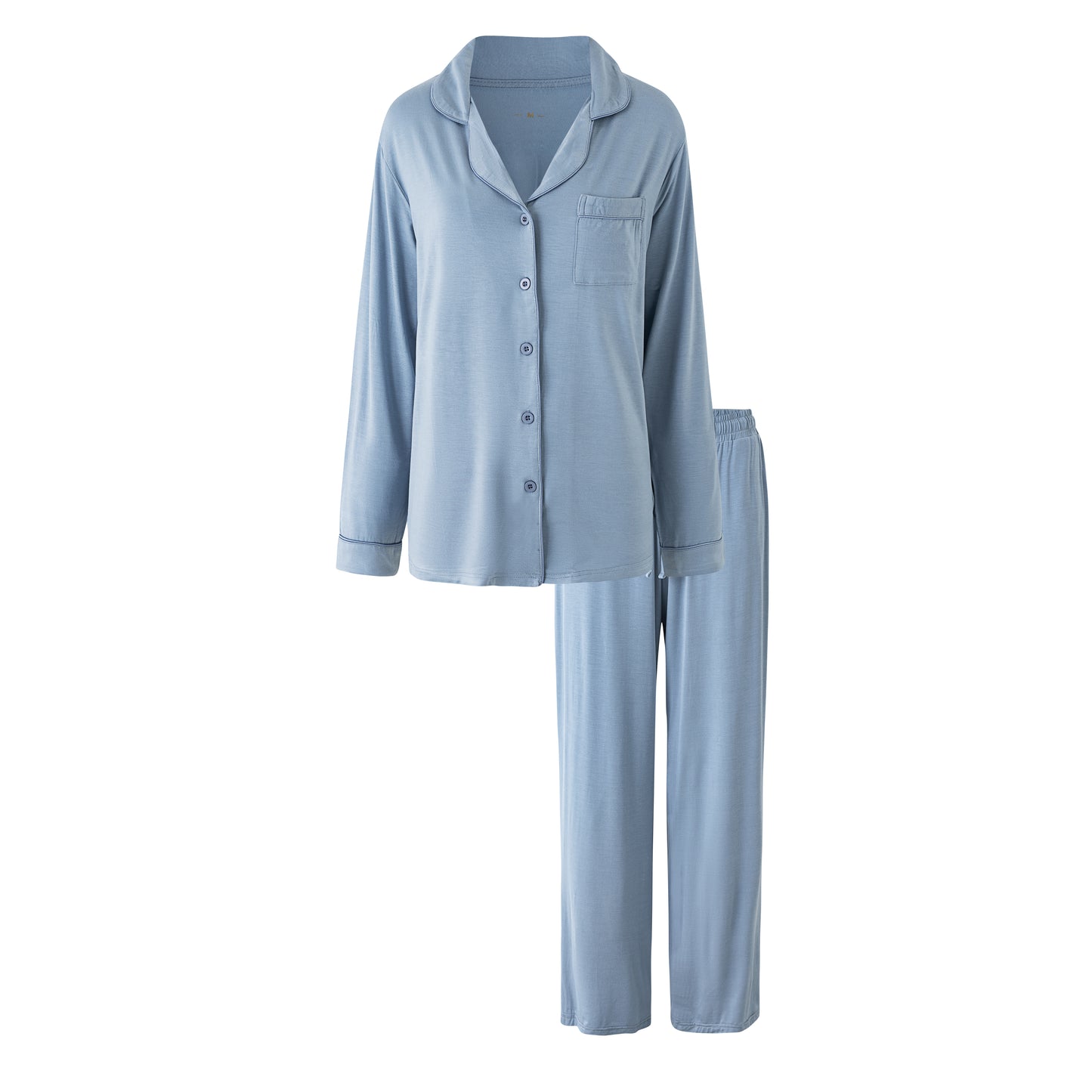 Pijama para Mujer de Spandex Suave – Conjunto de 2 Piezas con Camisa y Pantalón