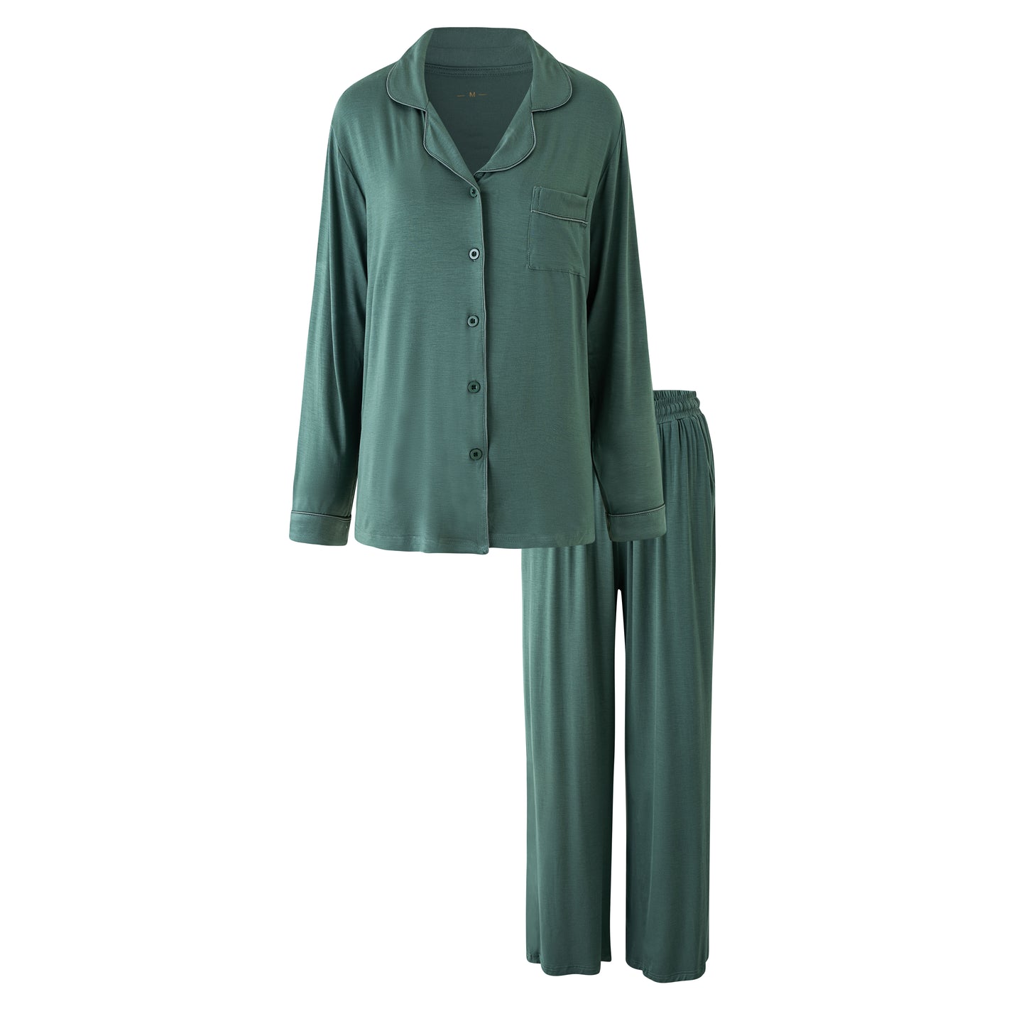 Pijama para Mujer de Spandex Suave – Conjunto de 2 Piezas con Camisa y Pantalón