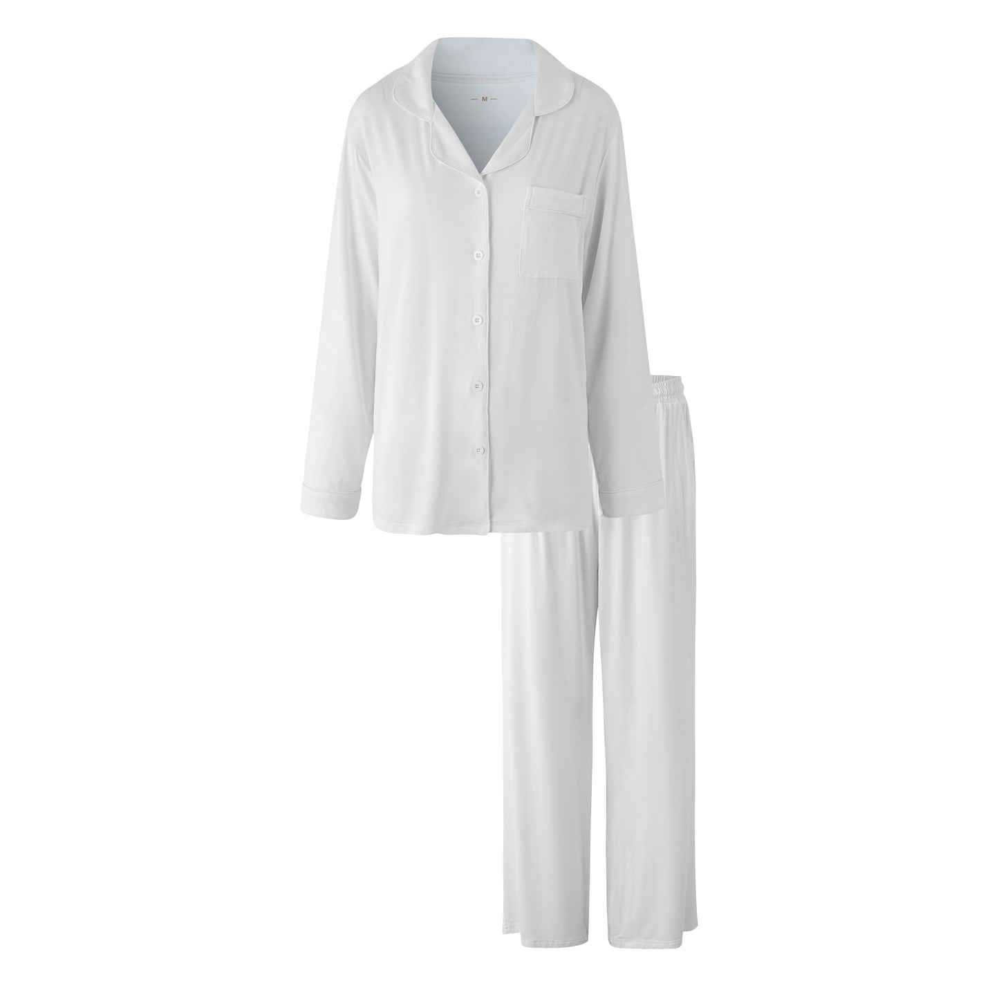 Pijama para Mujer de Spandex Suave – Conjunto de 2 Piezas con Camisa y Pantalón